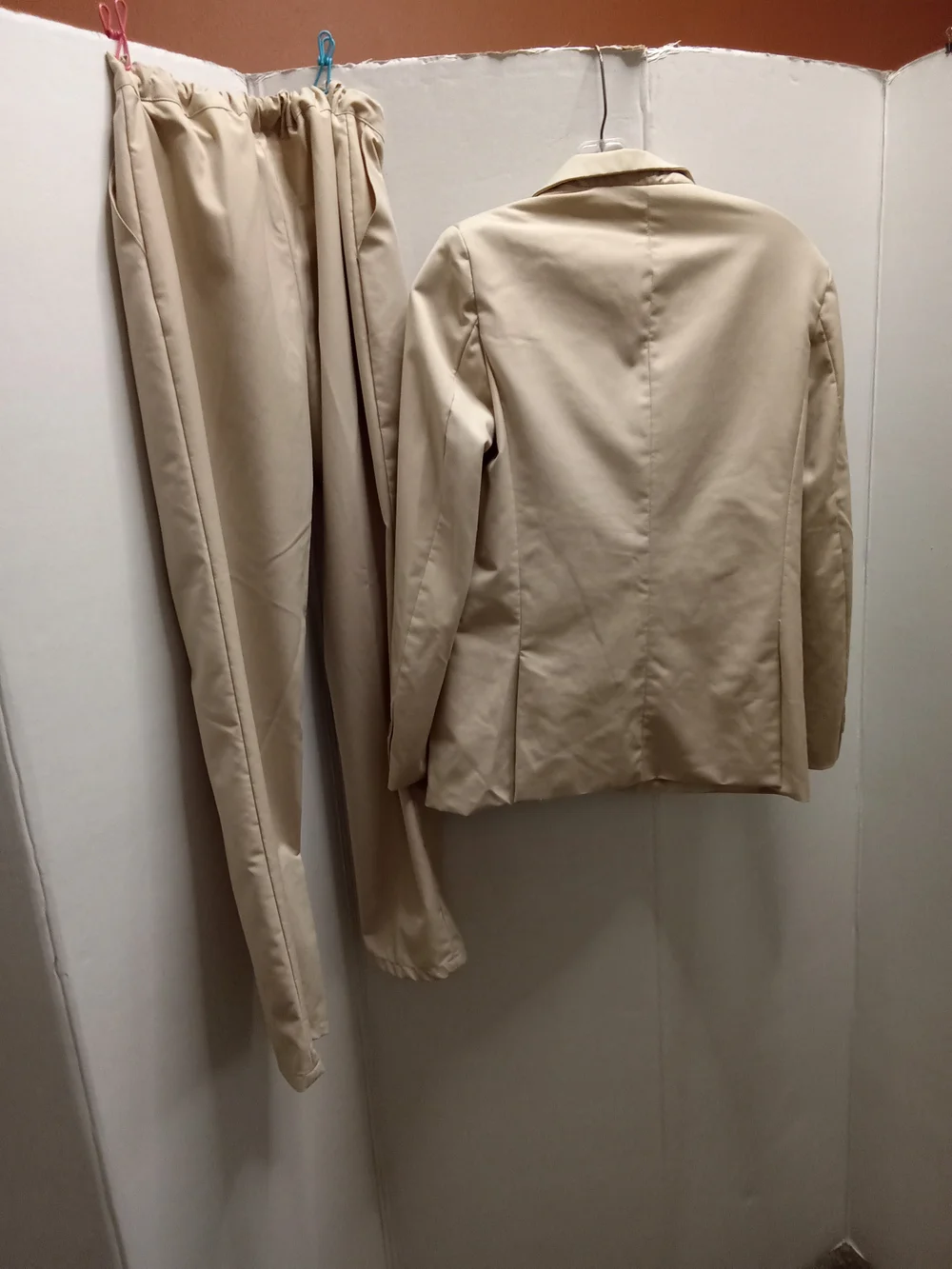 Boys Classic Cream Ivory Two-Piece Suit Jacket & Pants 16 B7